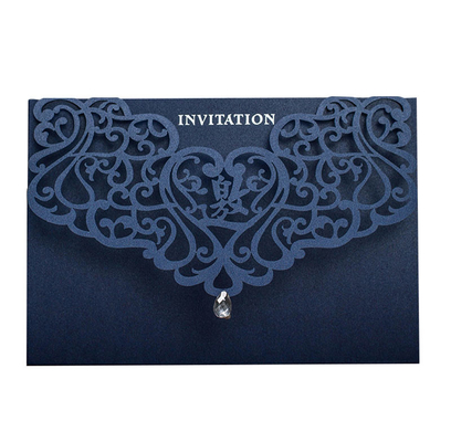 5x7 카드를 위한 주문 파란 청첩장 선물 카드 봉투