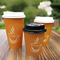 우유 차 24oz를 위한 뜨거운 음료 처분할 수 있는 식품 포장 서류상 테이크아웃 커피 잔
